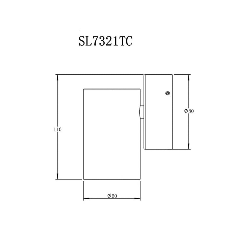 BONDI Exterior Wall Light W60mm 316 Stainless Steel 3CCT - SL7321TC/SLS