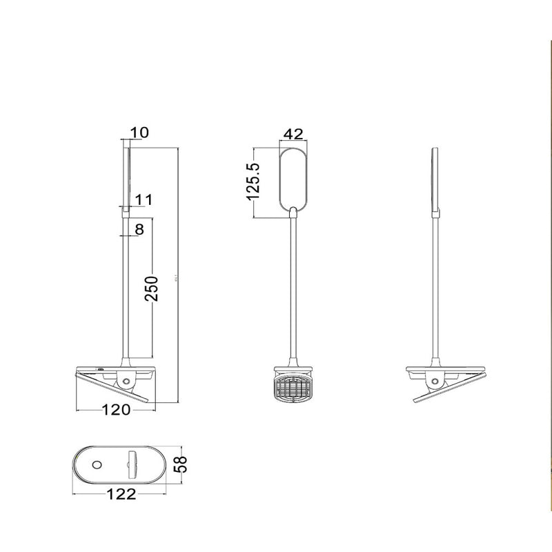 BUDDY LED Rechargeable Clip Lamp White 6500K - BUDDY