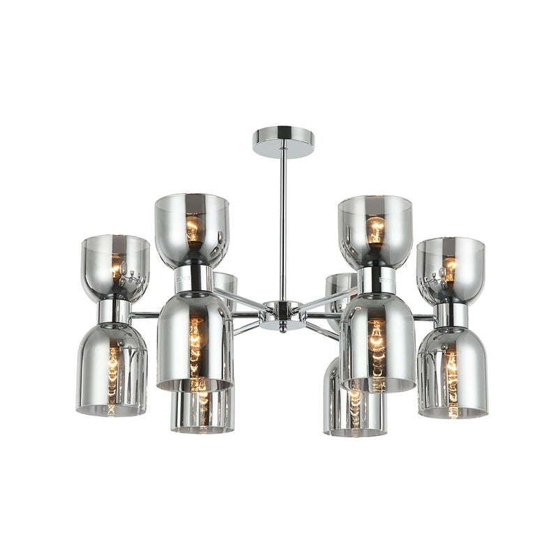 CLESSIDRA Ellipse Pendant 12 Lights Chrome Smokey - CLESSIDRA3