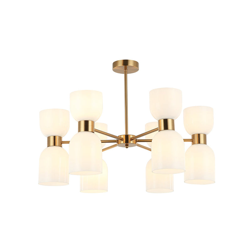 CLESSIDRA Ellipse Pendant 12 Lights Brass Opal - CLESSIDRA4