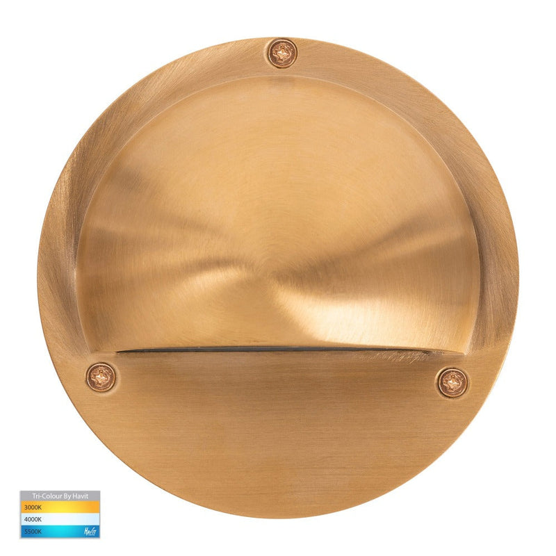 Pinta Outdoor Step Light 12V DC Solid Brass 3CCT -HV2904T-BR