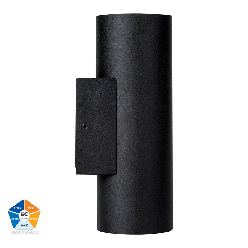 Aries Up & Down Wall Lights Black Aluminium 5CCT - HV3626S-ALUBLK