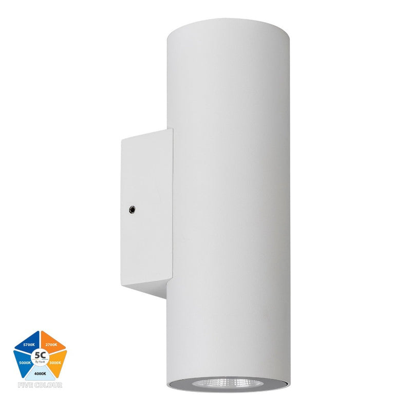 Aries Up & Down Wall Lights White Aluminium 5CCT - HV3626S-ALUWHT