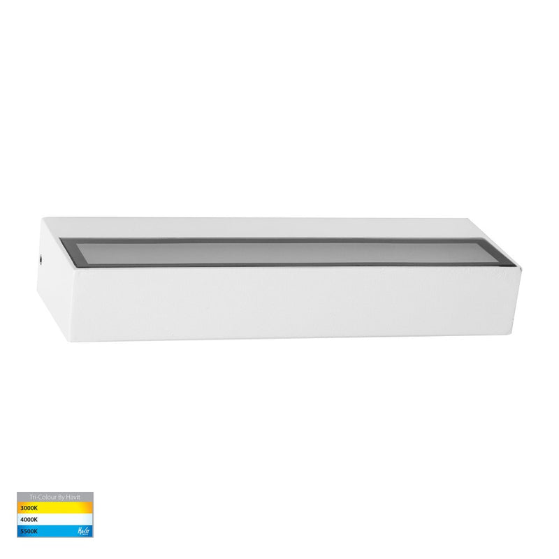 Siena Exterior Wall Light W220mm White 3CCT - HV3656T-WHT