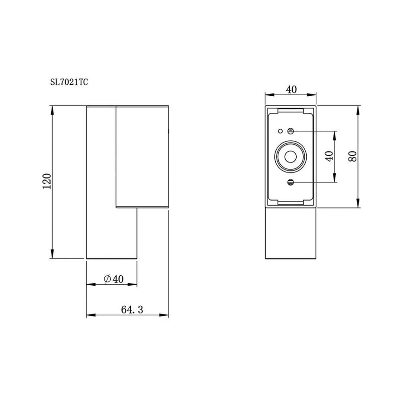 NEW BRONTE Exterior Wall Light Black 3CCT - SL7021TC/BK