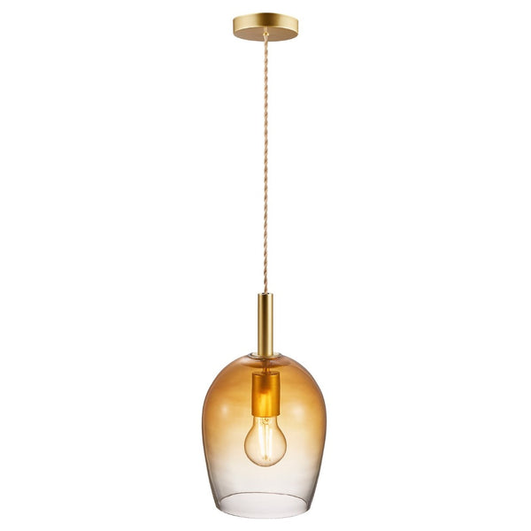 Uma Pendant Light W180mm Amber Glass - 2112703027