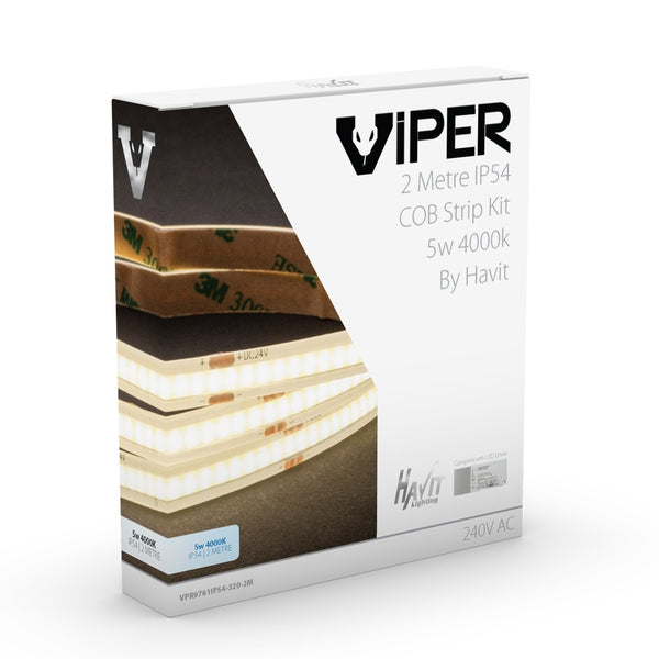 Viper LED Strip Light Kit 2M 5W 4000K - VPR9761IP54-320-2M