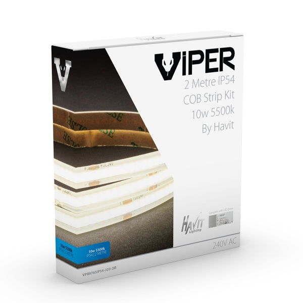 Viper LED Strip Light Kit 2M 10W 5500K - VPR9765IP54-320-2M
