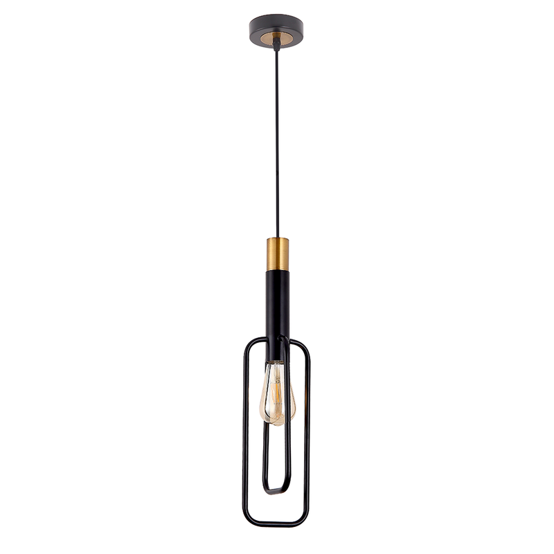 Marvin 1 Light Pendant Antique Black, Gold - MARVIN PE1S-BKGD