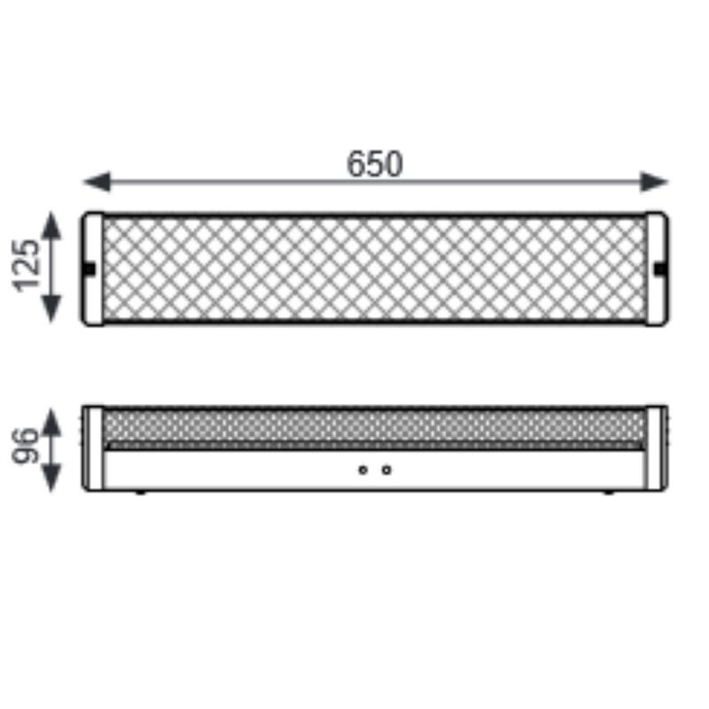 Emergency T8 2 LED Tubes Battens L650mm Diffused 6000K - LWB210-PE