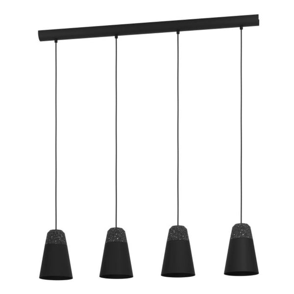 Canterras Pendant 4 Lights Black Steel Grey / White Terrazzo - 99545N