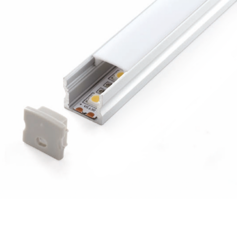 Strip Light Profile L2000mm H15.3mm Opal Matte Aluminum - VB-ALP004-R-2M