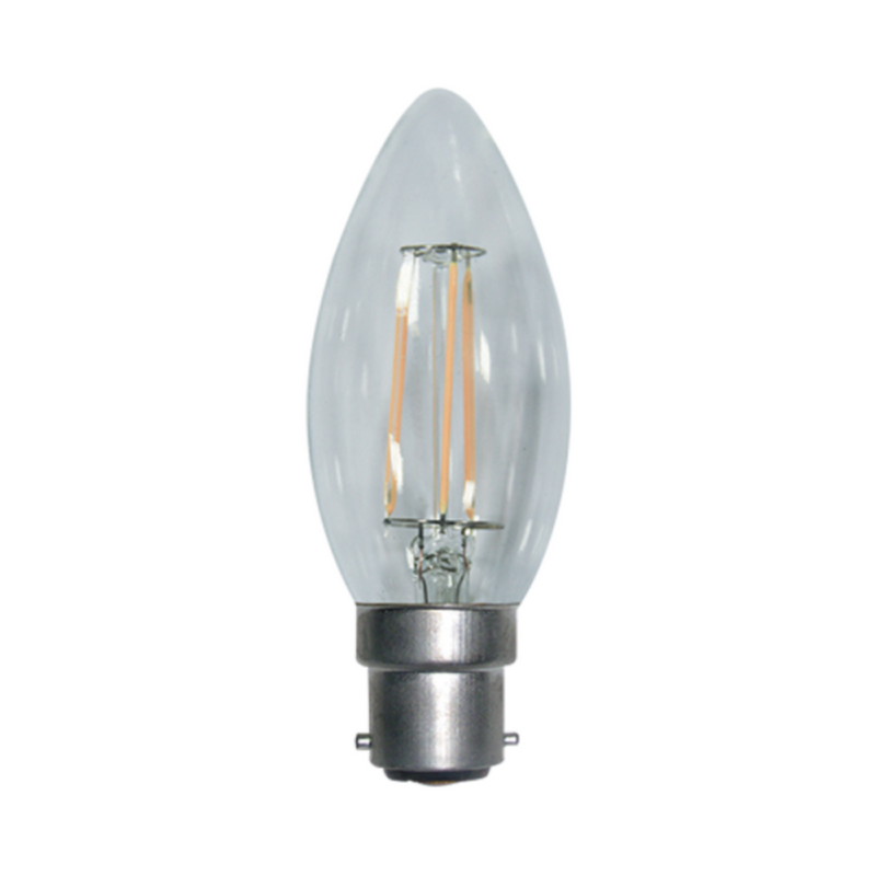 LED Candle Filament Globe BC 240V 4W 2700K - VBLC-4W-BC-DIM