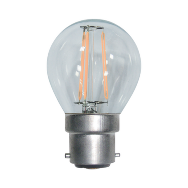 LED Filament Globe BC 240V 4W Glass 2700K - VBLF-4W-BC-DIM