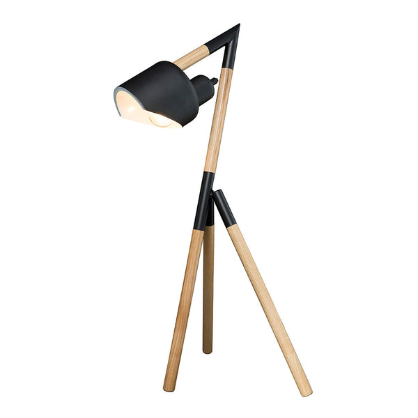 Kyoto 660mm Tripod Table Lamp Black/Timber - 18991/06