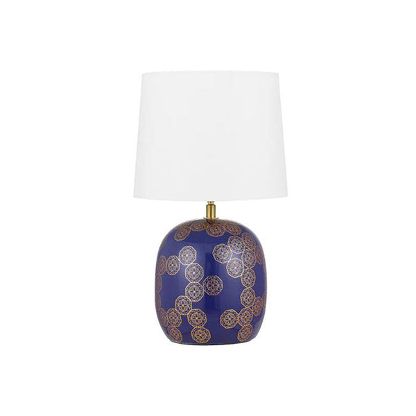 Wishes Table Lamp Blue / Gold Ceramic - WISHES TL-BLIV