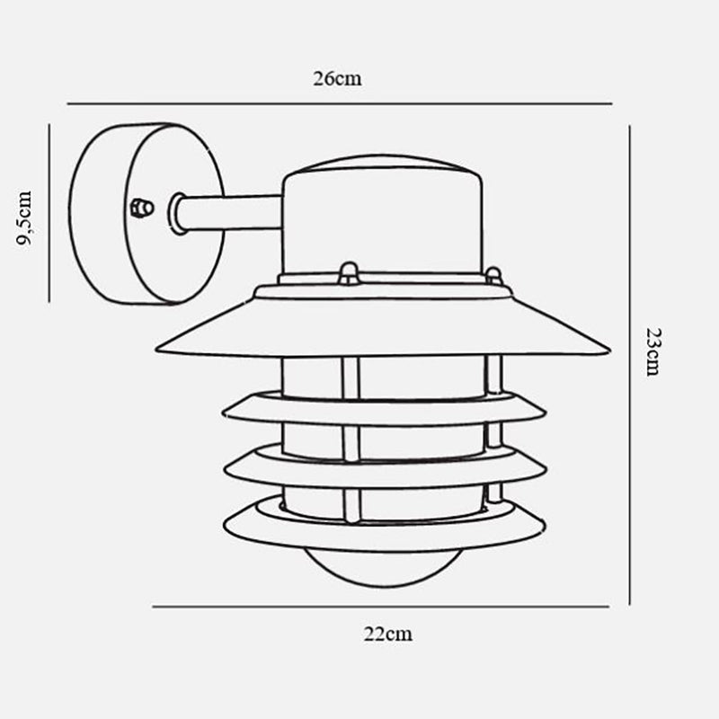 Vejers Exterior Wall Light Black Metal - 74471003