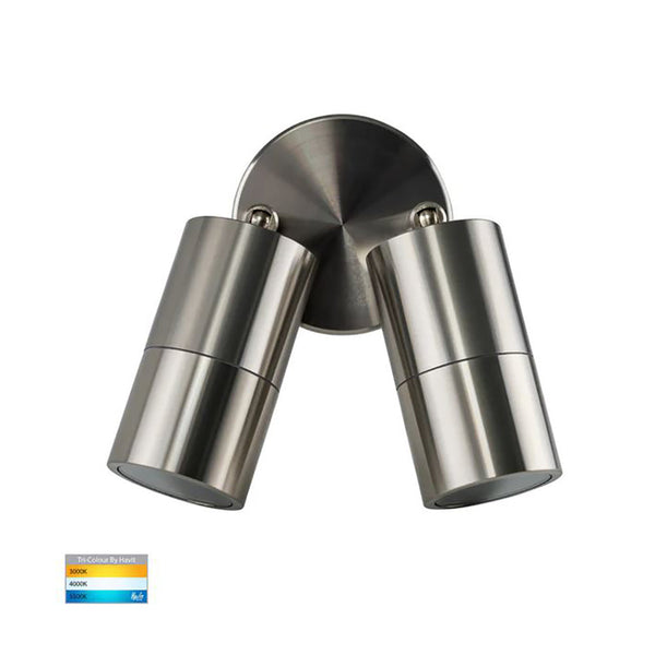 Tivah Exterior 2 Spotlights Adjustable 5W Titanium Aluminium 3CCT - HV1387GU10T