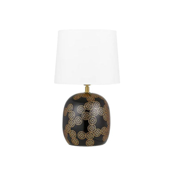 Wishes Table Lamp Black / Gold Ceramic - WISHES TL-BKIV