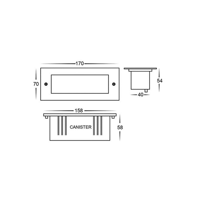 Bata Brick Light 12V 6W White Stainless Steel 3CCT - HV3005T-WHT-12V