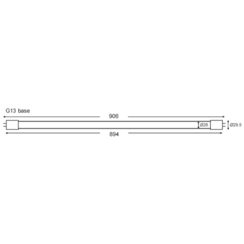 LED Tube G13 240V 14W Pink - VBLFT-T8-3-MDT