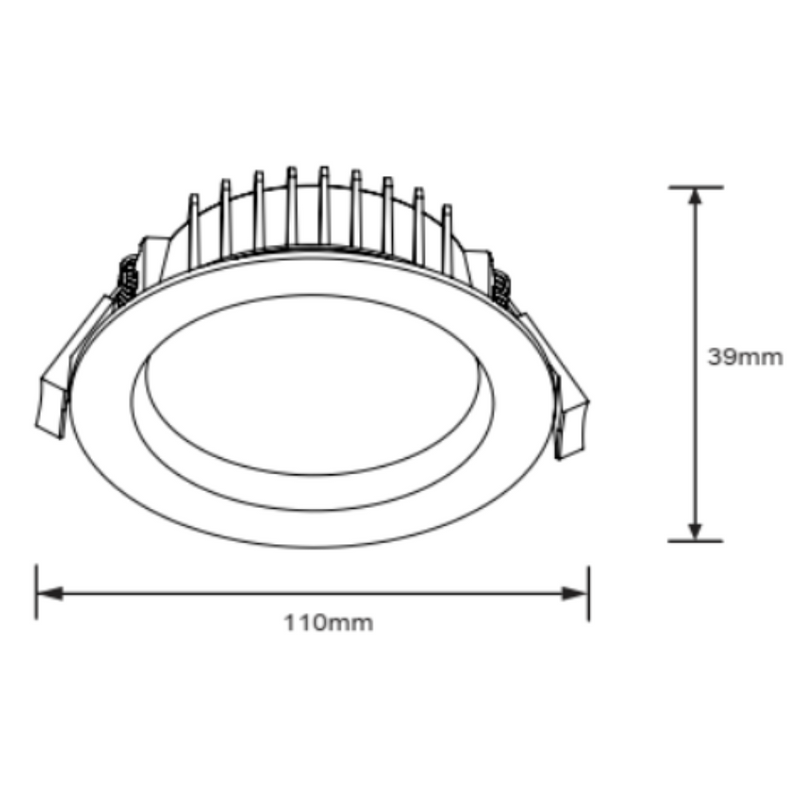 Tami Recessed LED Downlight 13W White Aluminium 3 CCT - TLTA34510WD