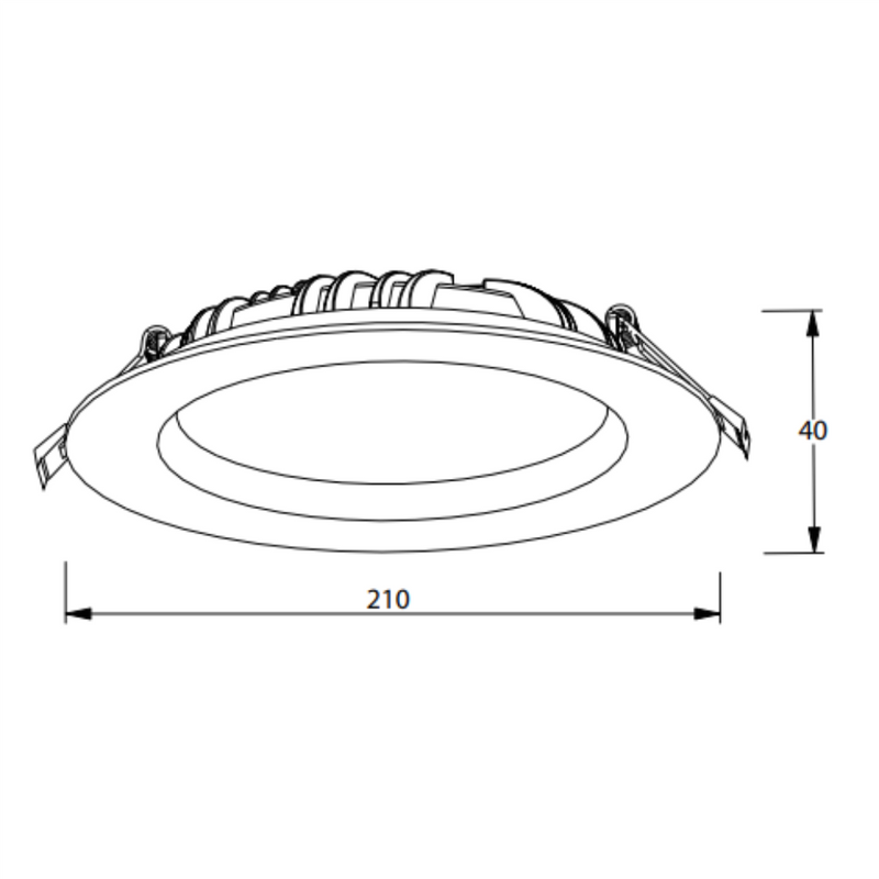 Super Nova Recessed LED Downlight White Aluminium 3 CCT - AL8SNTC40W