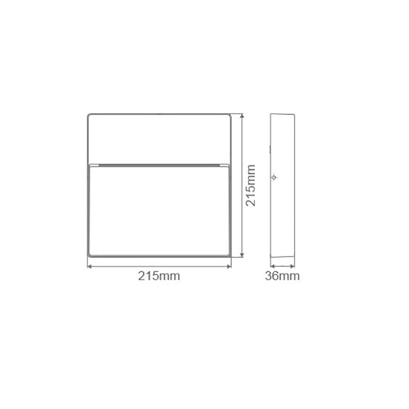 Zeke Square Outdoor Step Light White Aluminium 5000K - 19509