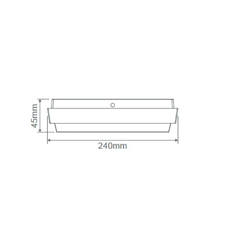 Tab Square LED Oyster Light 20W White Aluminium 3000K - 19554