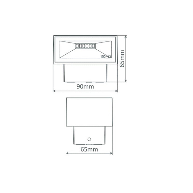 Block Up & Down Wall 2 Lights 6W White Aluminium 5000K - 19573