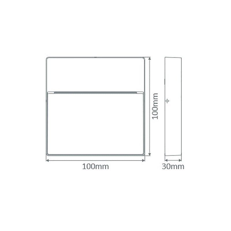 Zeke Square Outdoor Step Light 12V 4W White Aluminium 5000K - 19853