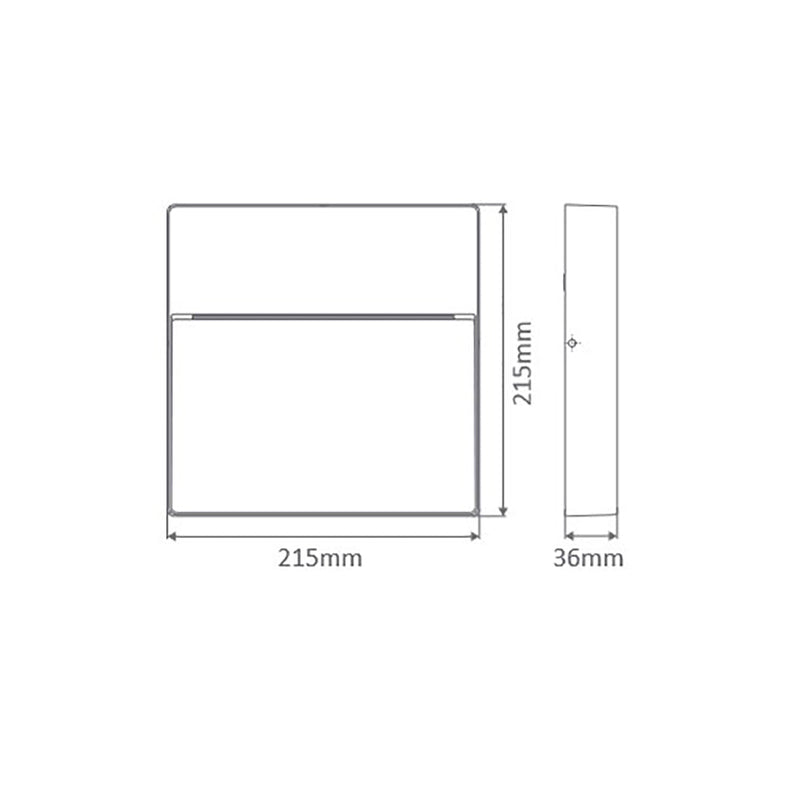 Zeke Square Outdoor Step Light 12V 9W Dark Grey Aluminium 3000K - 19874