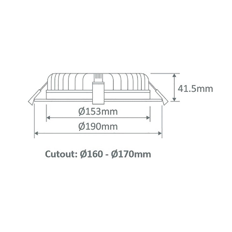 Deco Round Recessed Downlight 20W White Aluminium 3CCT - 20432