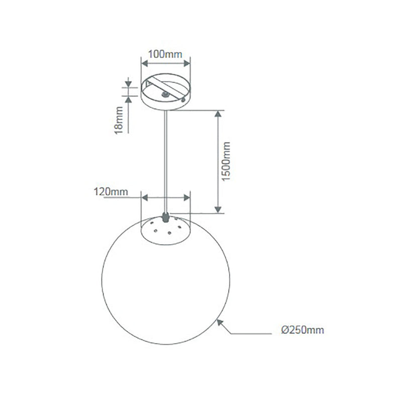 Bubble Pendant Light W250mm Satin Chrome Clear Glass - 31467