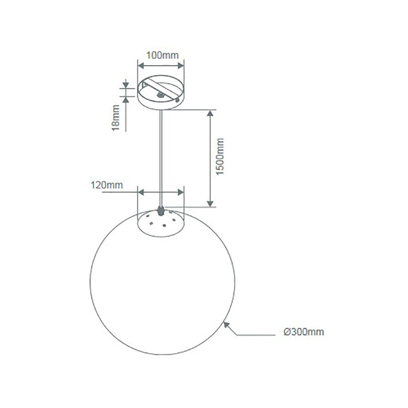 Bubble Pendant Light W300mm Antique Brass Clear Glass - 31484