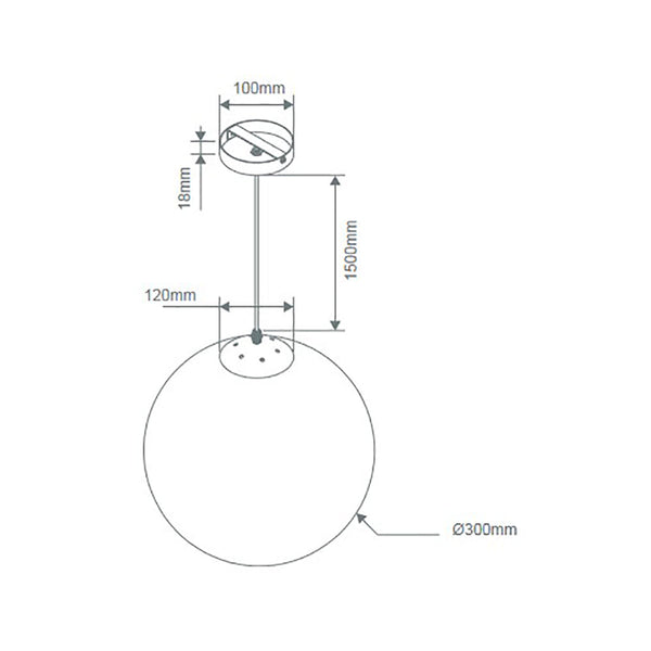 Bubble Pendant Light W300mm Satin Brass Clear Glass - 31483