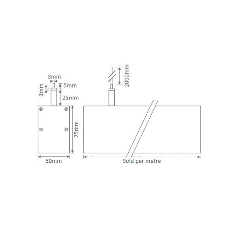 Max LED Linear Light L1700mm Aluminium 3000K - 22463