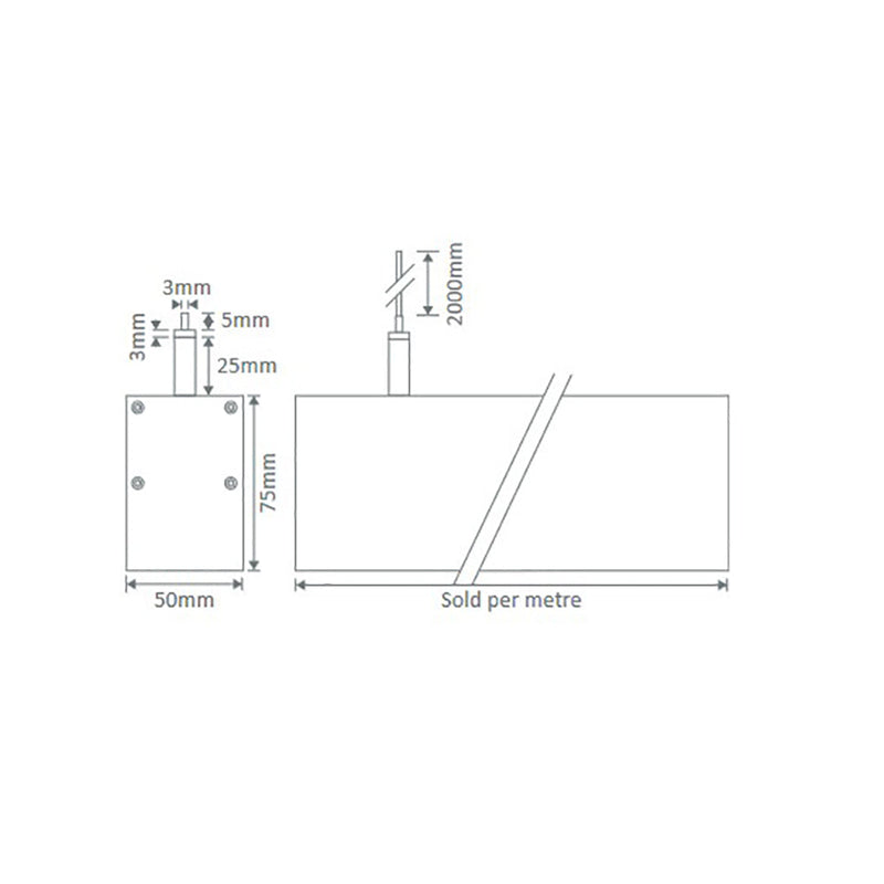 Max LED Linear Light L2400mm Aluminium 3000K - 22466