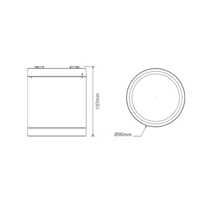 Neo-Pro Surface Mounted Downlight 13W White Aluminium 3CCT - 20891