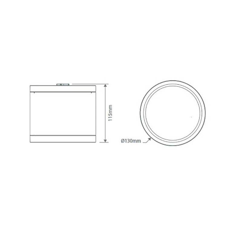 Neo-Pro Surface Mounted Downlight 25W White Aluminium 3CCT - 20893