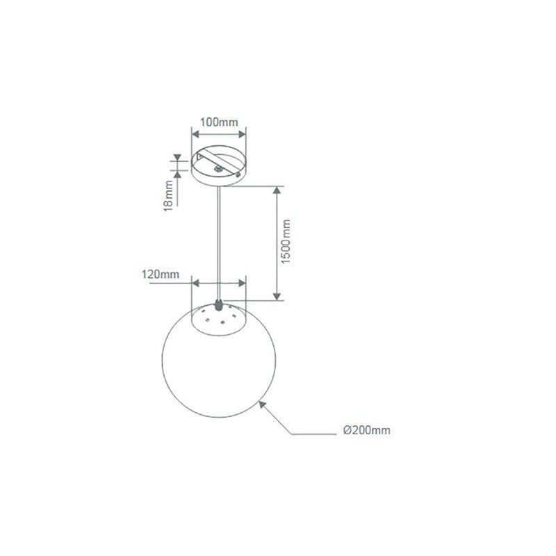 Bubble Pendant Light W200mm Satin Chrome Clear Glass - 31453