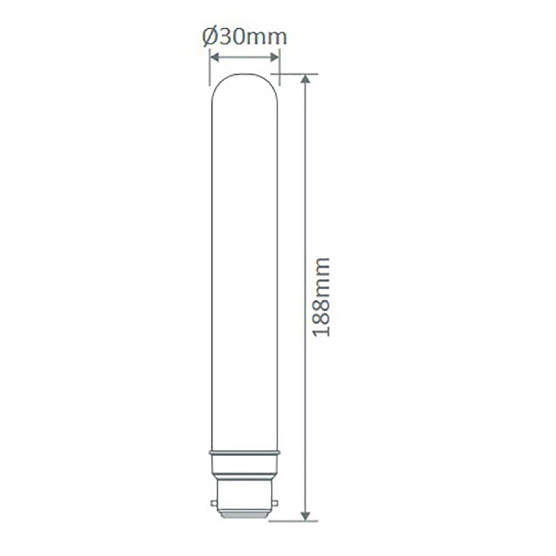 Banana Carbon Filli Incandescent Filament Globe BC 240V 20W Clear Glass 2000K - 65908