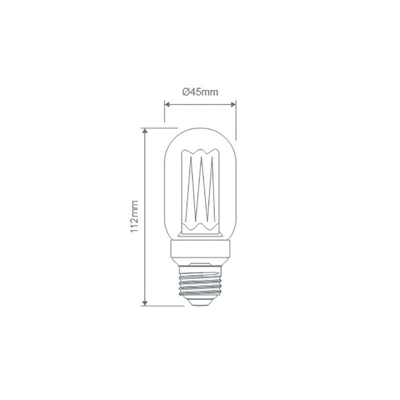 T45 Retro LED Filament Globe ES 240V 3.5W Amber 1800K - 65963