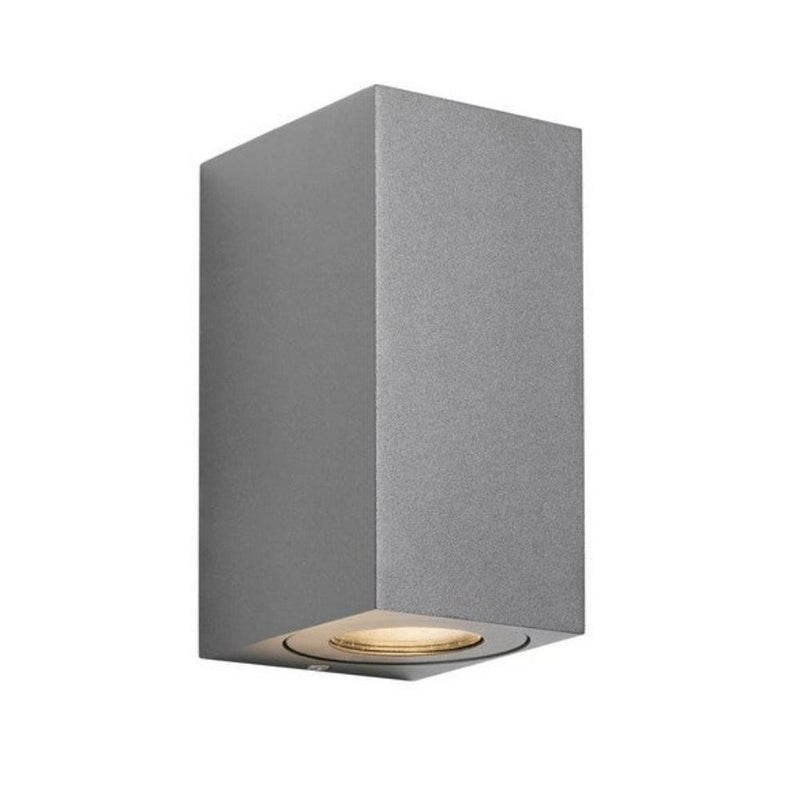 Canto Square Up & Down Wall 2 Lights Grey Aluminium - 49731010