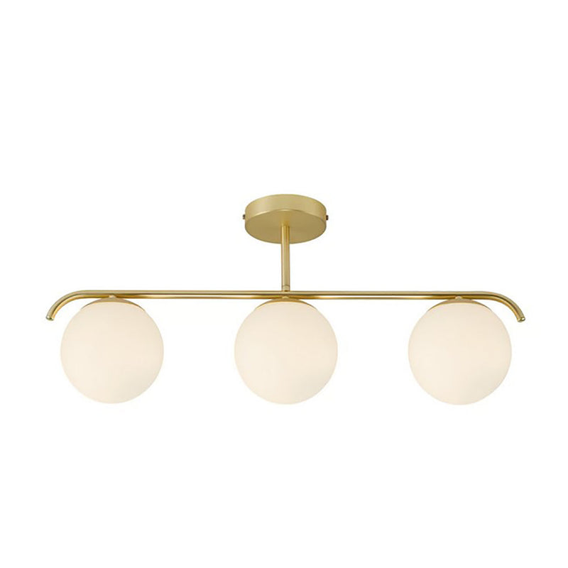 Grant Semi-Flush Mount 3 Lights Brass Metal - 2010583035