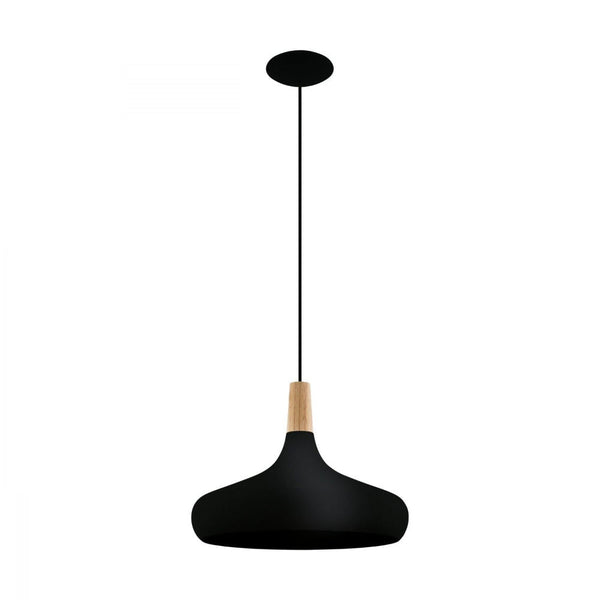 Buy Pendant lights australia - Sabinar 1 Light Pendant Black & Brown 400mm - 203193