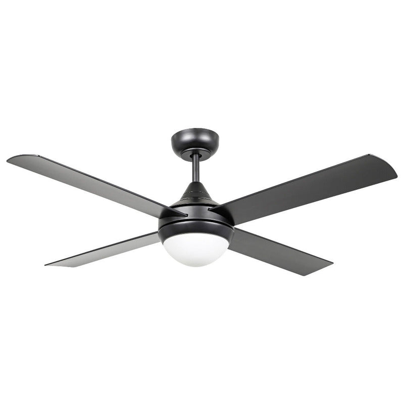 Stradbroke DC Ceiling Fan 48" With E27 Light Matt Black - 20490902