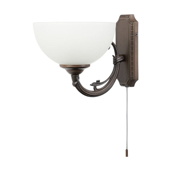 Savoy 1 Light Wall Light Oil Rubbed Bronze / White - 204955