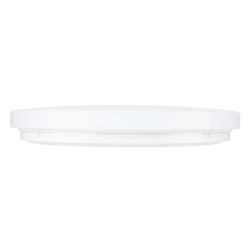 Saturn LED Oyster Light 24W White Steel TRI Colour - 22126/05