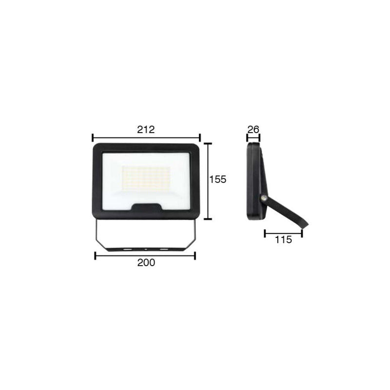 Rawson Floodlight 50W Black Aluminium TRI Colour - 21909/06